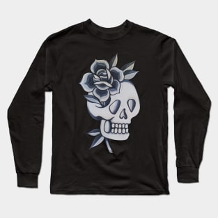 Skull and Rose Long Sleeve T-Shirt
